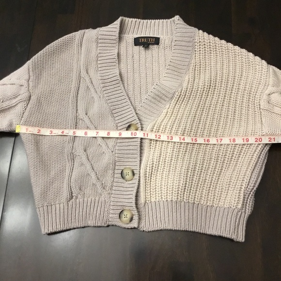 Truth Soul Armor Multi-Knit Cardigan Sweater Size S - Picture 10 of 13